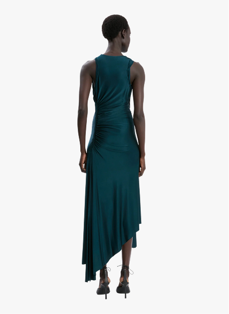 Twist Dress In Dark Teal