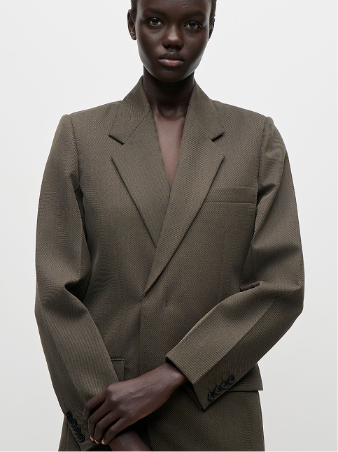 Single Breasted Jacket In Green