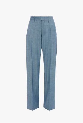Curved Leg Trouser In Cloud Blue
