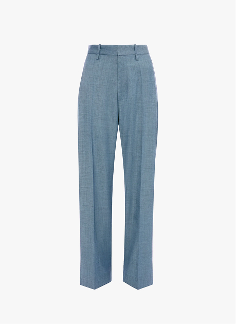 Curved Leg Trouser In Cloud Blue