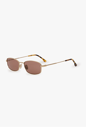 Metal Sunglasses In Gold Honey Havana