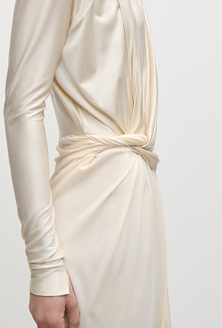 Lea Midi Dress In Ivory