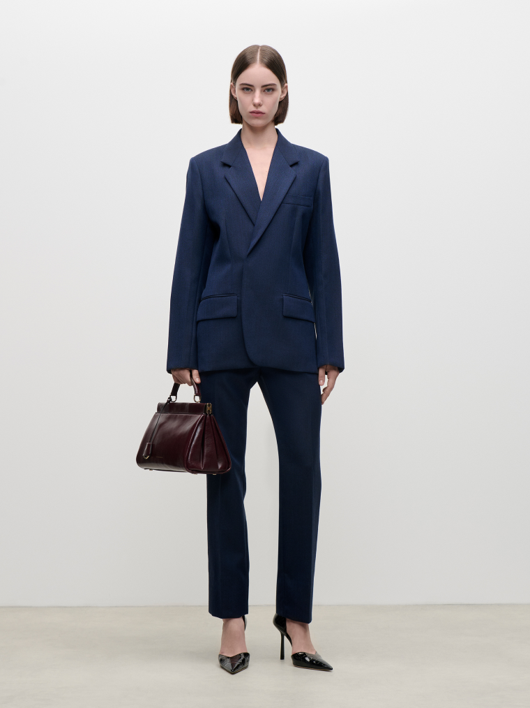 Single Breasted Jacket In Blue