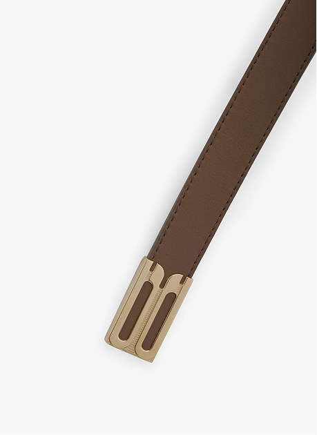 Dorian B Finite Belt In Dove Grey Soft Leather