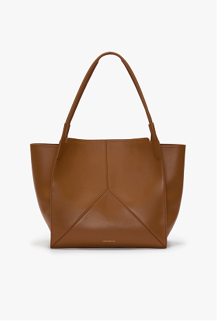 Victoria Tote Bag Large In Tan Leather