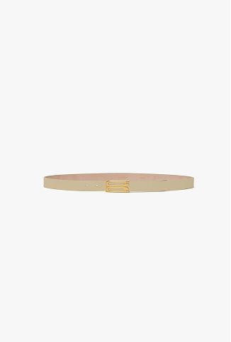 Dorian Belt In Ivory Grained Leather