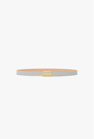 Dorian Belt In Magnesium Shiny Leather
