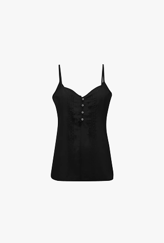 Rouleaux Cami Top In Black