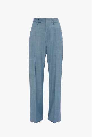Curved Leg Trouser In Cloud Blue