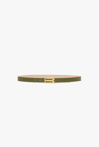 Regular Dorian Belt In Khaki Smooth Leather