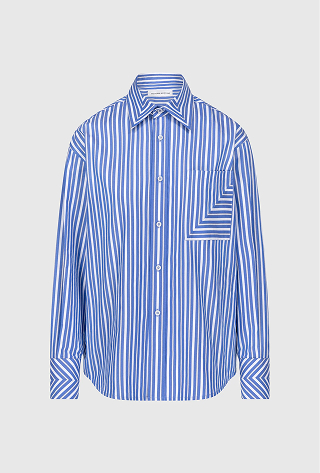Pocket Detail Shirt In Blue