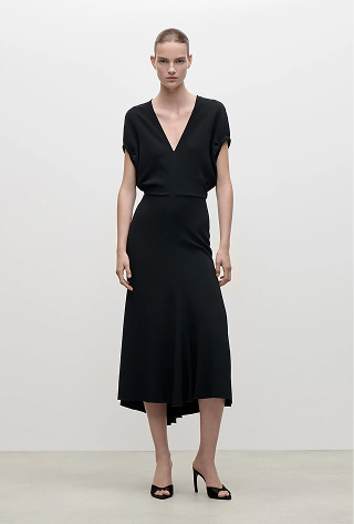 Edith Midi Dress In Black
