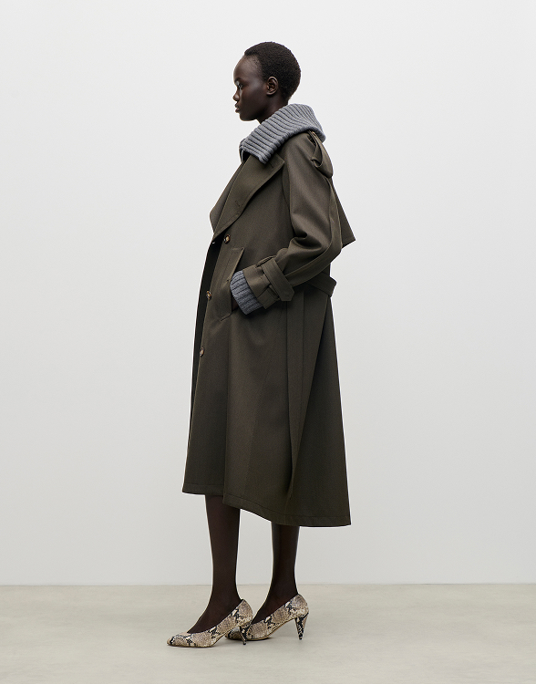 Esmee Trench Coat In Green