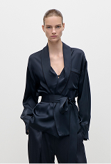 Alba Blouse In Dark Navy