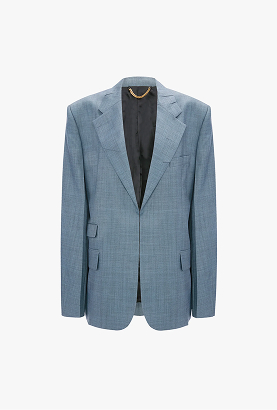 Notched Lapel Jacket In Cloud Blue