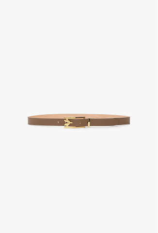 Dorian Pin Buckle Belt In Dover Grey Smooth Leather