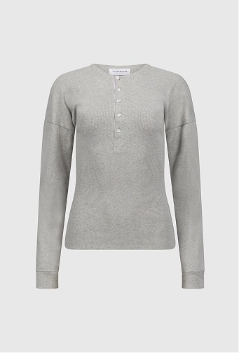 Hazel Top In Grey Marl