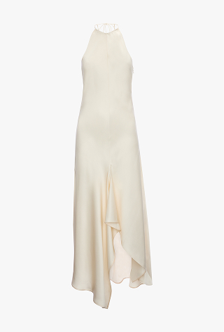 Halter Neck Midi Dress In Elderflower