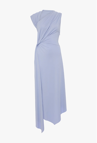 Cap Sleeve Midi Dress In Cloud Blue
