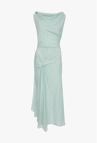 Posy Midi Dress In Aquamarine