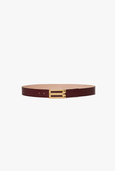 Jumbo Dorian Belt In Burgundy Leather