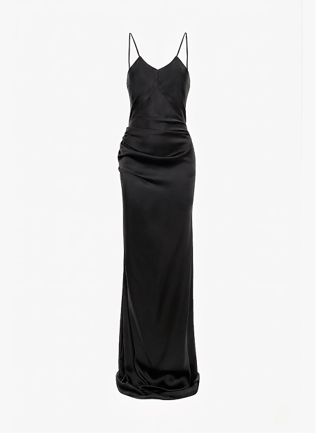 Cami Floor-Length Dress In Black