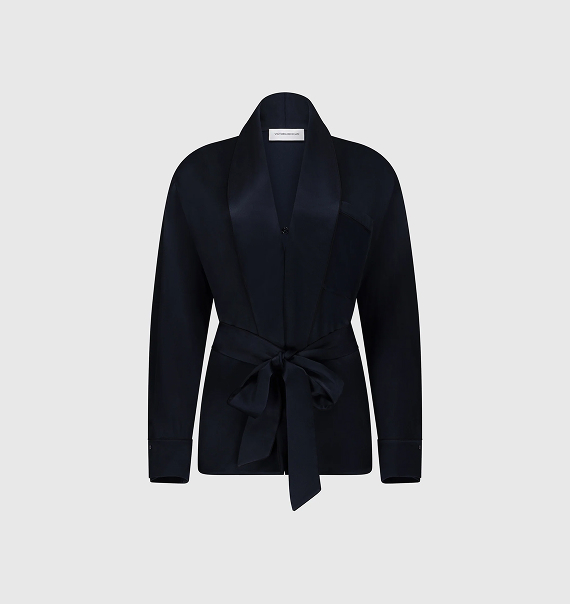 Alba Blouse In Dark Navy