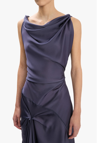 Posy Midi Dress In Eclipse