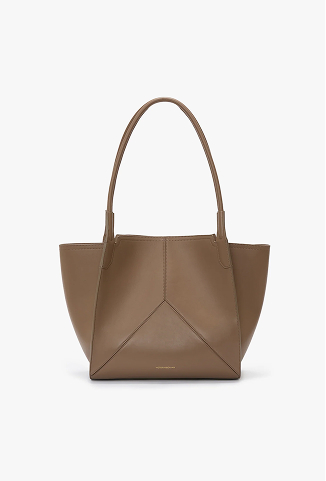 Victoria Tote Bag In Dove Grey Leather