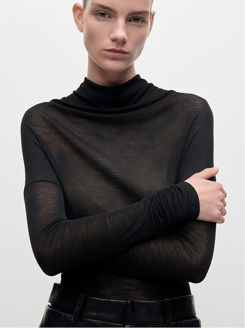Draped Top In Black