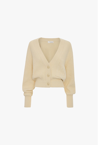 Cable Pocket Cardigan In Ivory