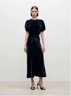Bela Midi Dress In Navy