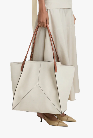 Victoria Tote Bag LargeIn Ivory Canvas
