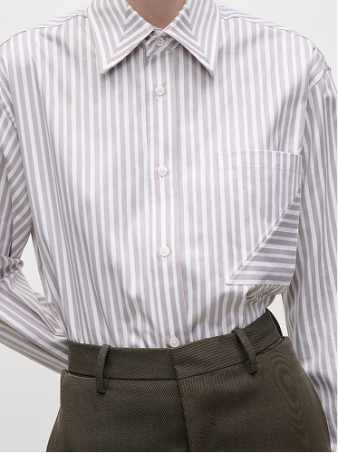Pocket Detail Shirt In Lilac