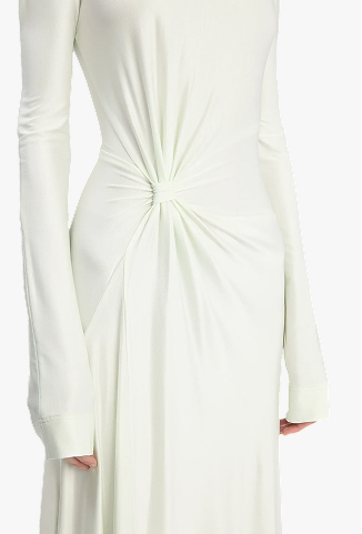 Twist Waist Gown In Aloe