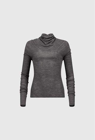 Draped Top In Grey Marl
