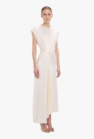 Aria Midi Dress In Ivory