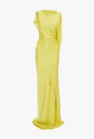 Kyra Gown In Chartreuse