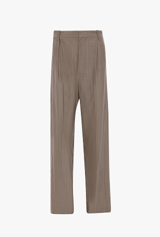 Pleated Waist Trouser In Limestone