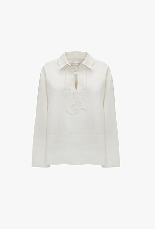 Embroidered Tunic In White