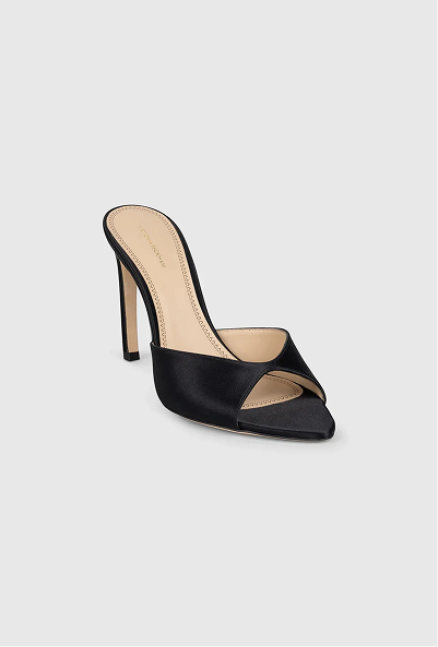 Harlow Open Toe Mule 100 Satin