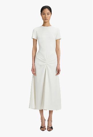 Blaire Midi Dress In Ivory