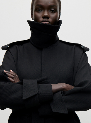 Philippa Trench Coat In Black