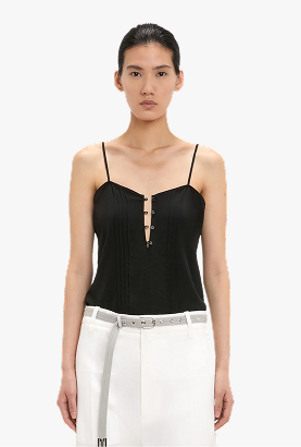 Rouleaux Cami Top In Black