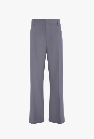 Straight Leg Folded Trouser in Flint
