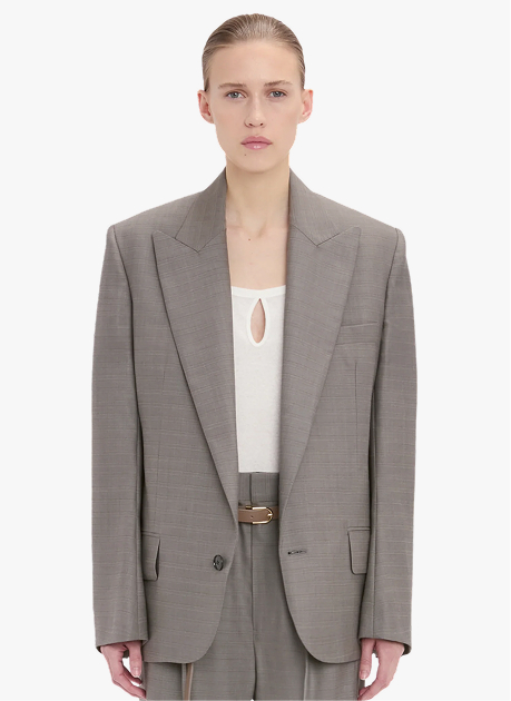 Sculptural Sleeve Jacket In Nickel