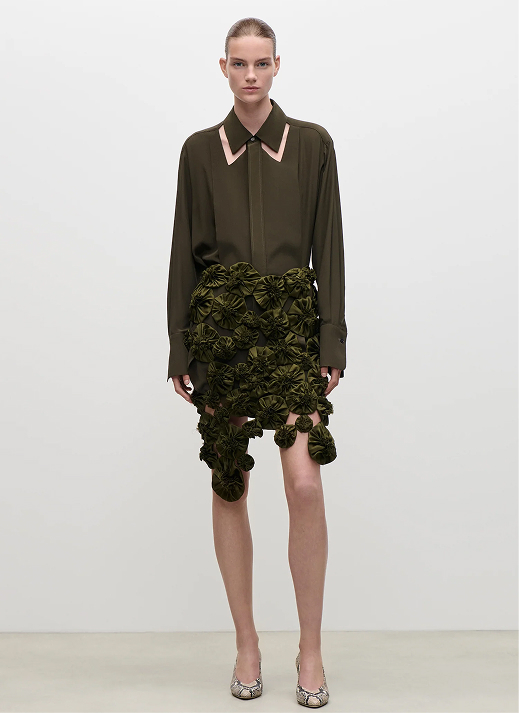 Applique Skirt In Green