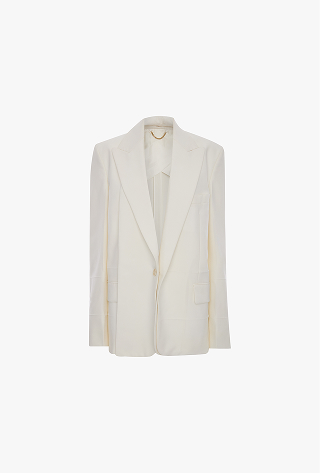 Detached Lapel Jacket In Off-White
