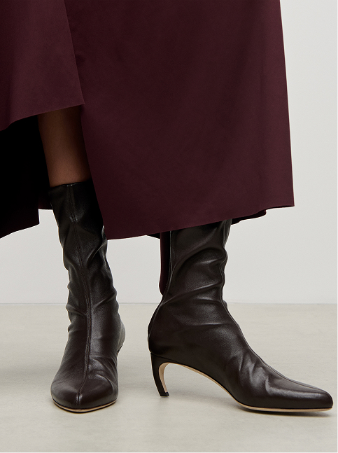Harlow Mid Boot 55 Brown Stretch Nappa Leather