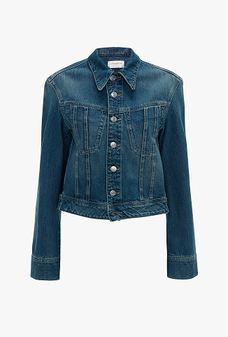 Denim Jacket In Mid Blue Wash